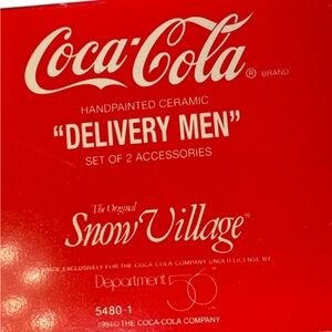 Coca-Cola Snow Village “Delivery Men”